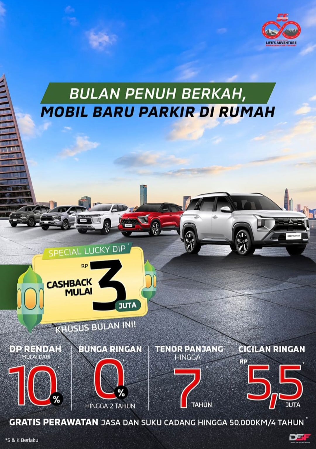 mitsubishi dp murah lebaran
