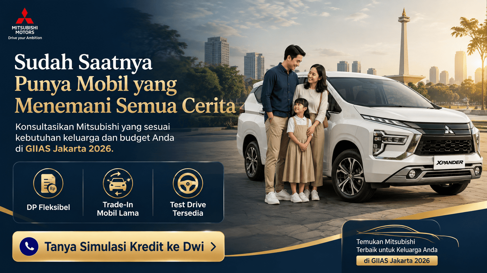 Kredit Mitsubishi DP ringan - Giias 2026